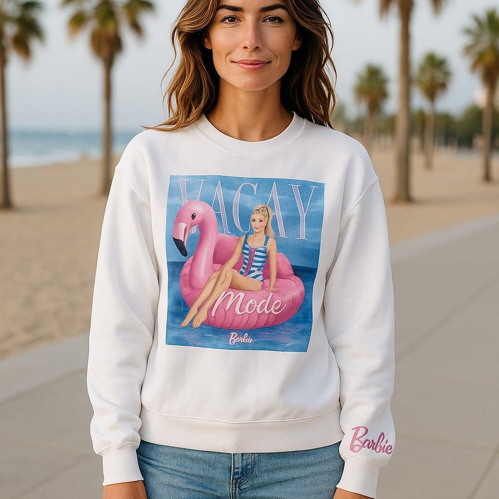 Barbie “Vacay” Sweatshirt Women’s XS NWOT